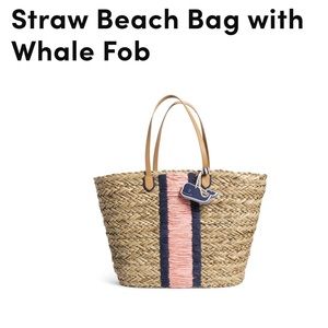 Vineyard Vines for Target straw tote w/ whale fob
